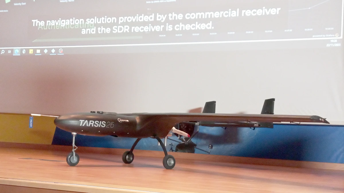 Sistema areo no tripulado TARSIS-25. Foto: Aertec